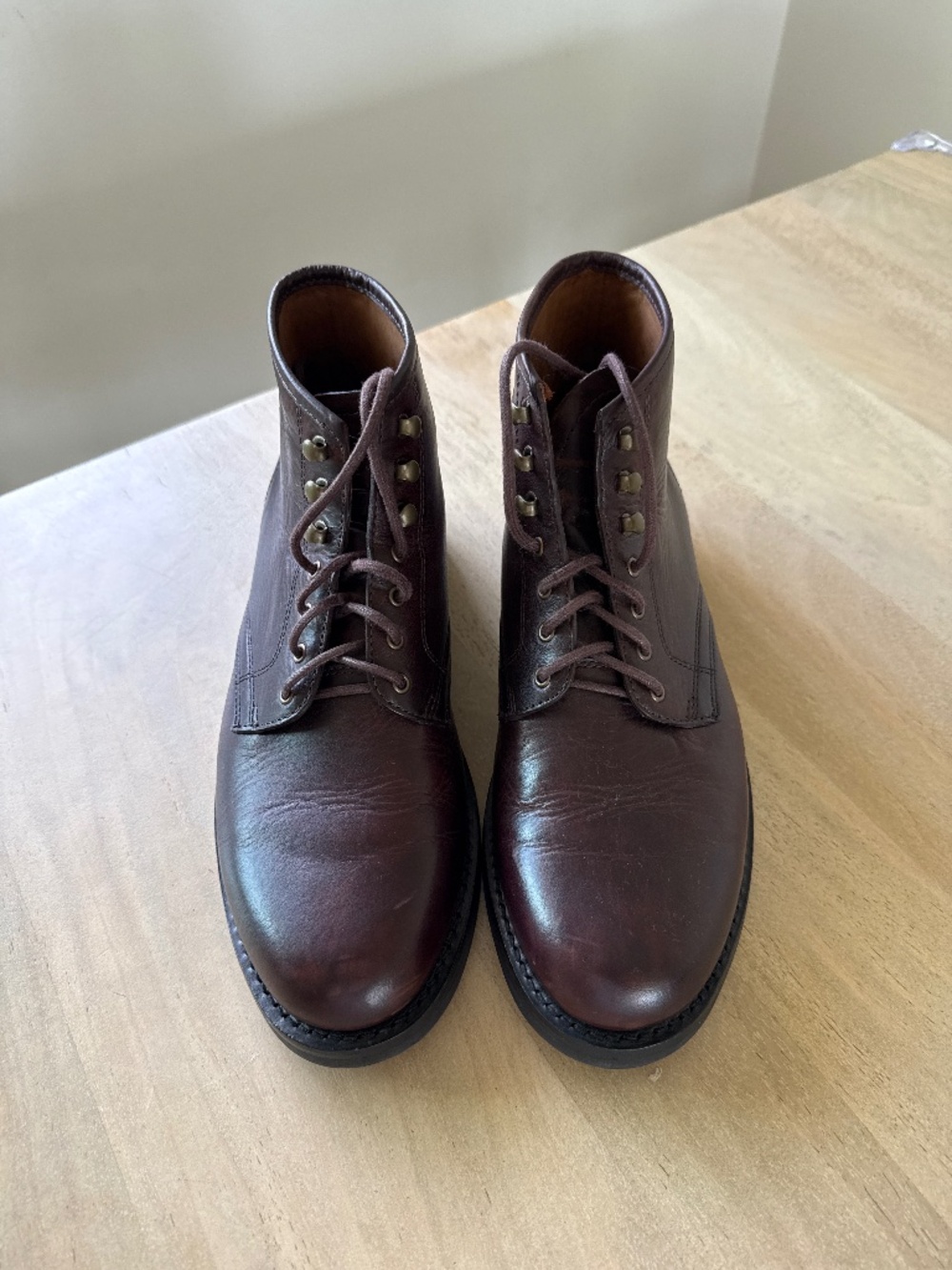 J Crew Field boots in English leather